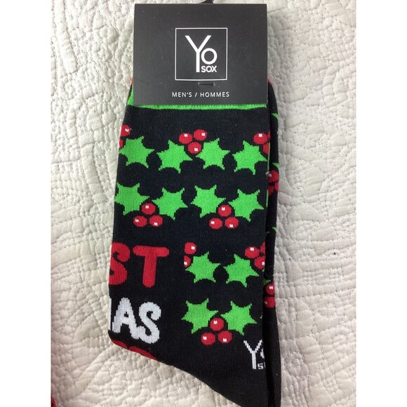Lot of 7 Pairs Yo Sox Mens Christmas Socks Size 7-12 Cotton Blend Gift Set*New - Picture 2 of 9